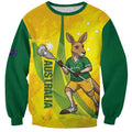 Personalised Australia Lacrosse Sweatshirt Go Aussie Kangaroo Dynamic Style