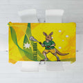 Personalised Australia Lacrosse Tablecloth Go Aussie Kangaroo Dynamic Style