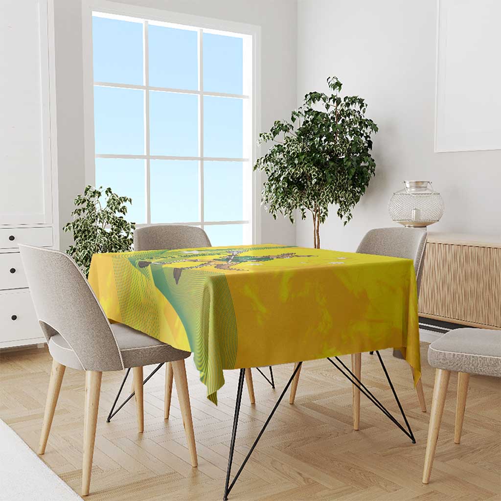 Personalised Australia Lacrosse Tablecloth Go Aussie Kangaroo Dynamic Style