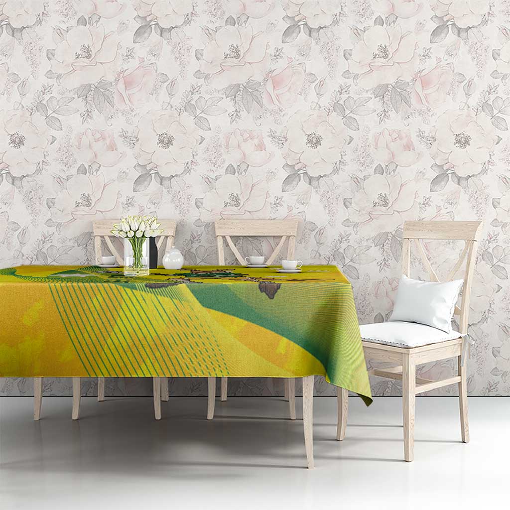 Personalised Australia Lacrosse Tablecloth Go Aussie Kangaroo Dynamic Style