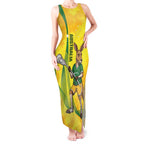 Personalised Australia Lacrosse Tank Maxi Dress Go Aussie Kangaroo Dynamic Style