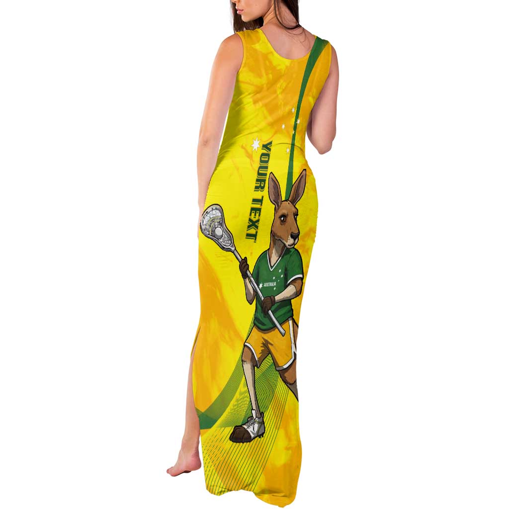 Personalised Australia Lacrosse Tank Maxi Dress Go Aussie Kangaroo Dynamic Style