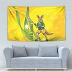 Personalised Australia Lacrosse Tapestry Go Aussie Kangaroo Dynamic Style