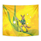 Personalised Australia Lacrosse Tapestry Go Aussie Kangaroo Dynamic Style