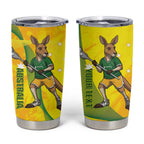 Personalised Australia Lacrosse Tumbler Cup Go Aussie Kangaroo Dynamic Style