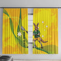 Personalised Australia Lacrosse Window Curtain Go Aussie Kangaroo Dynamic Style