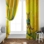 Personalised Australia Lacrosse Window Curtain Go Aussie Kangaroo Dynamic Style
