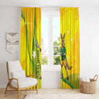 Personalised Australia Lacrosse Window Curtain Go Aussie Kangaroo Dynamic Style