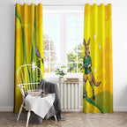 Personalised Australia Lacrosse Window Curtain Go Aussie Kangaroo Dynamic Style