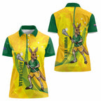 Personalised Australia Lacrosse Women Polo Shirt Go Aussie Kangaroo Dynamic Style