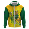 Personalised Australia Lacrosse Zip Hoodie Go Aussie Kangaroo Dynamic Style