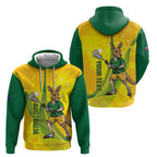 Personalised Australia Lacrosse Zip Hoodie Go Aussie Kangaroo Dynamic Style