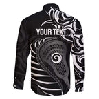 Personalised New Zealand Silver Fern Lacrosse Family Matching Short Sleeve Bodycon Dress and Hawaiian Shirt Aotearoa Maori Pattern
