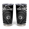 Personalised New Zealand Silver Fern Lacrosse Tumbler Cup Aotearoa Maori Pattern