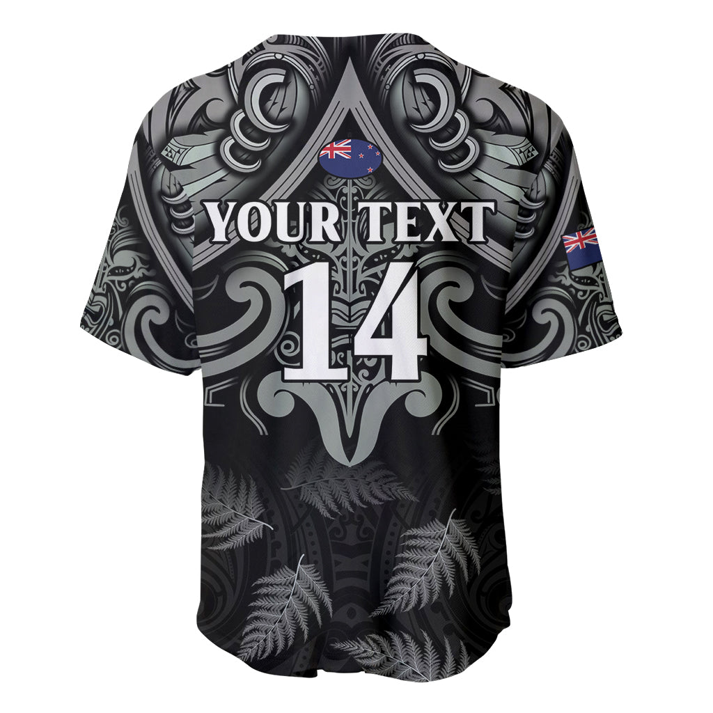 Custom New Zealand Silver Fern Rugby Baseball Jersey All Black Since 1892 Aotearoa Moko Maori