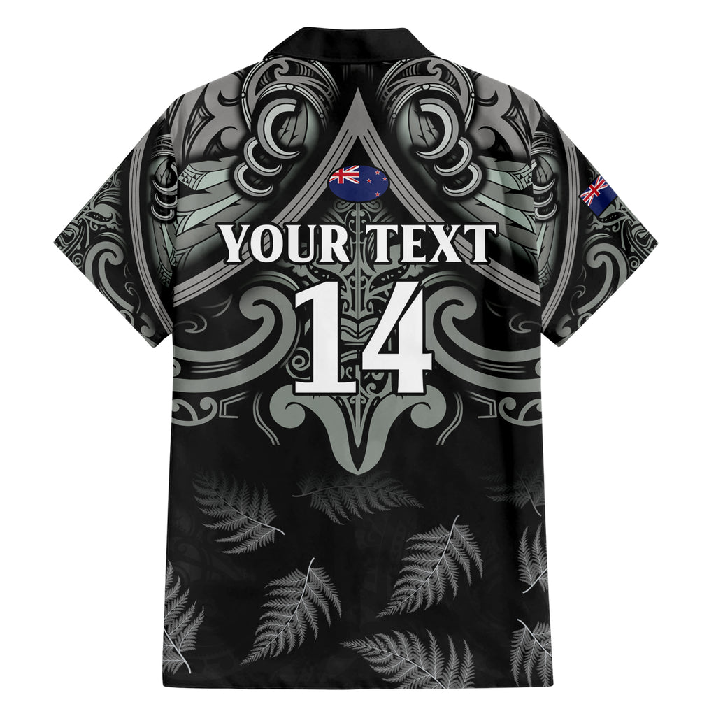 Custom New Zealand Silver Fern Rugby Hawaiian Shirt All Black Since 1892 Aotearoa Moko Maori