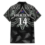 Custom New Zealand Silver Fern Rugby Hawaiian Shirt All Black Since 1892 Aotearoa Moko Maori