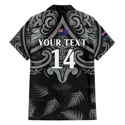 Custom New Zealand Silver Fern Rugby Hawaiian Shirt All Black Since 1892 Aotearoa Moko Maori