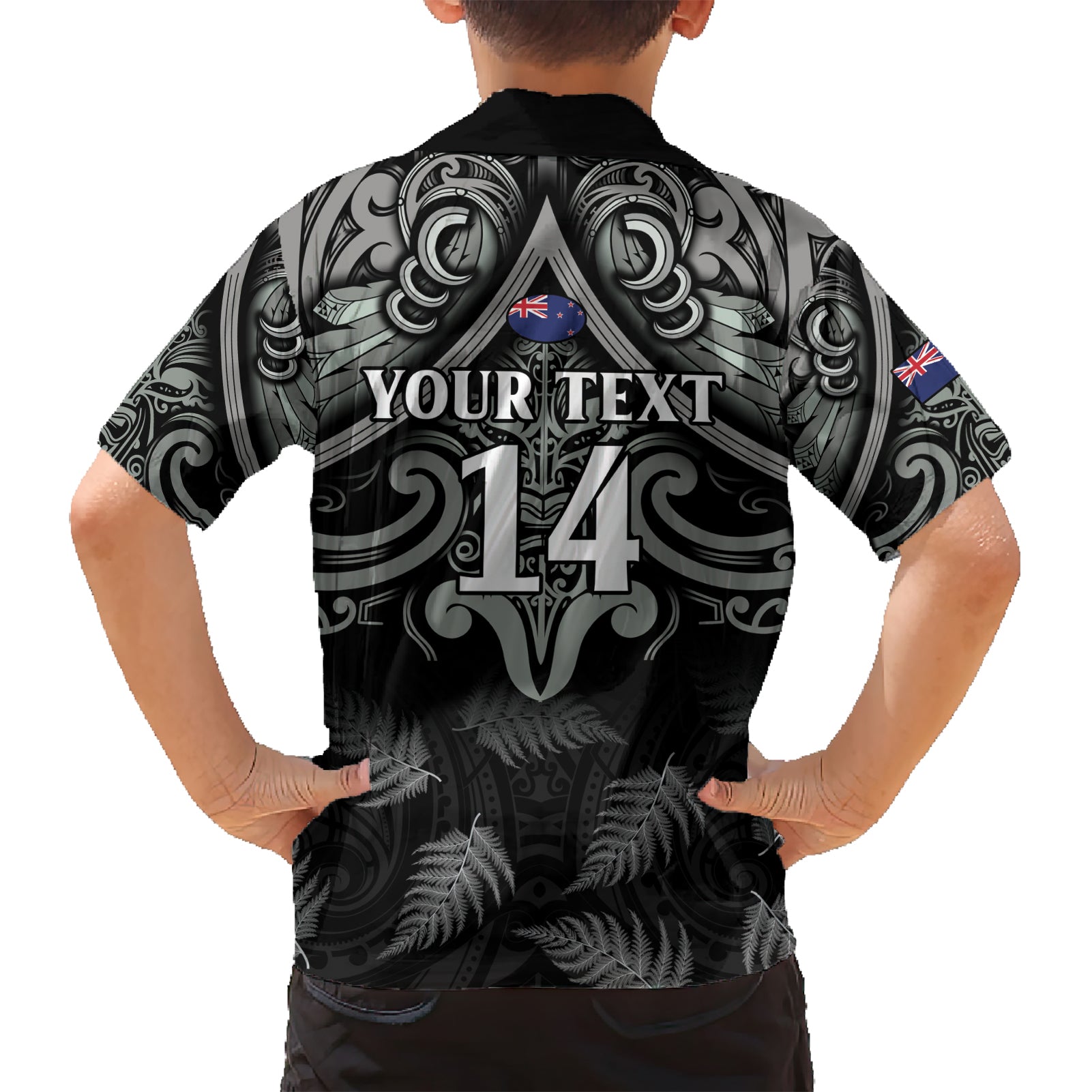 Custom New Zealand Silver Fern Rugby Hawaiian Shirt All Black Since 1892 Aotearoa Moko Maori