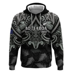 Custom New Zealand Silver Fern Rugby Hoodie All Black Since 1892 Aotearoa Moko Maori