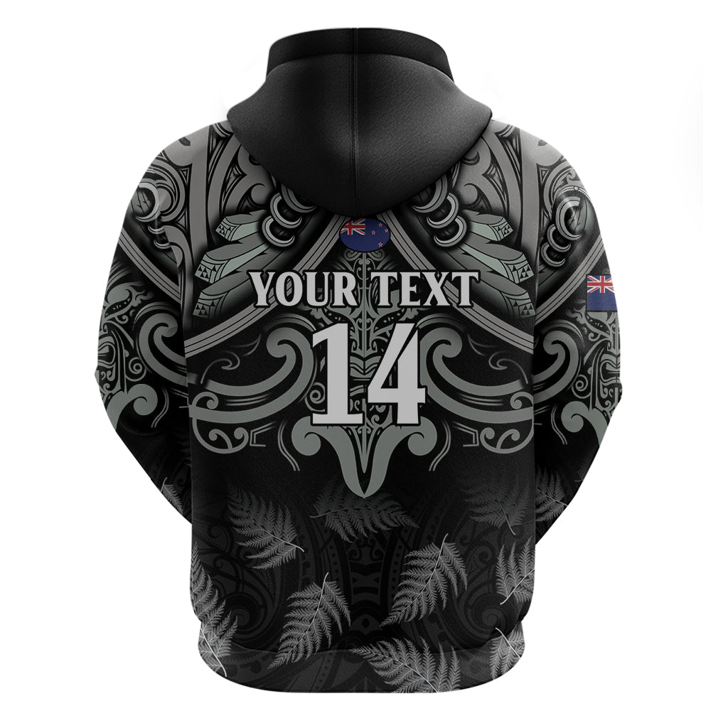 Custom New Zealand Silver Fern Rugby Hoodie All Black Since 1892 Aotearoa Moko Maori
