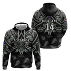 Custom New Zealand Silver Fern Rugby Hoodie All Black Since 1892 Aotearoa Moko Maori