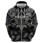 Custom New Zealand Silver Fern Rugby Hoodie All Black Since 1892 Aotearoa Moko Maori