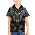 Custom New Zealand Silver Fern Rugby Kid Hawaiian Shirt All Black Since 1892 Aotearoa Moko Maori