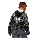 Custom New Zealand Silver Fern Rugby Kid Hoodie All Black Since 1892 Aotearoa Moko Maori