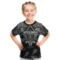 Custom New Zealand Silver Fern Rugby Kid T Shirt All Black Since 1892 Aotearoa Moko Maori
