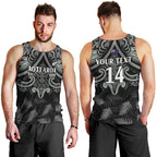 Custom New Zealand Silver Fern Rugby Men Tank Top All Black Since 1892 Aotearoa Moko Maori
