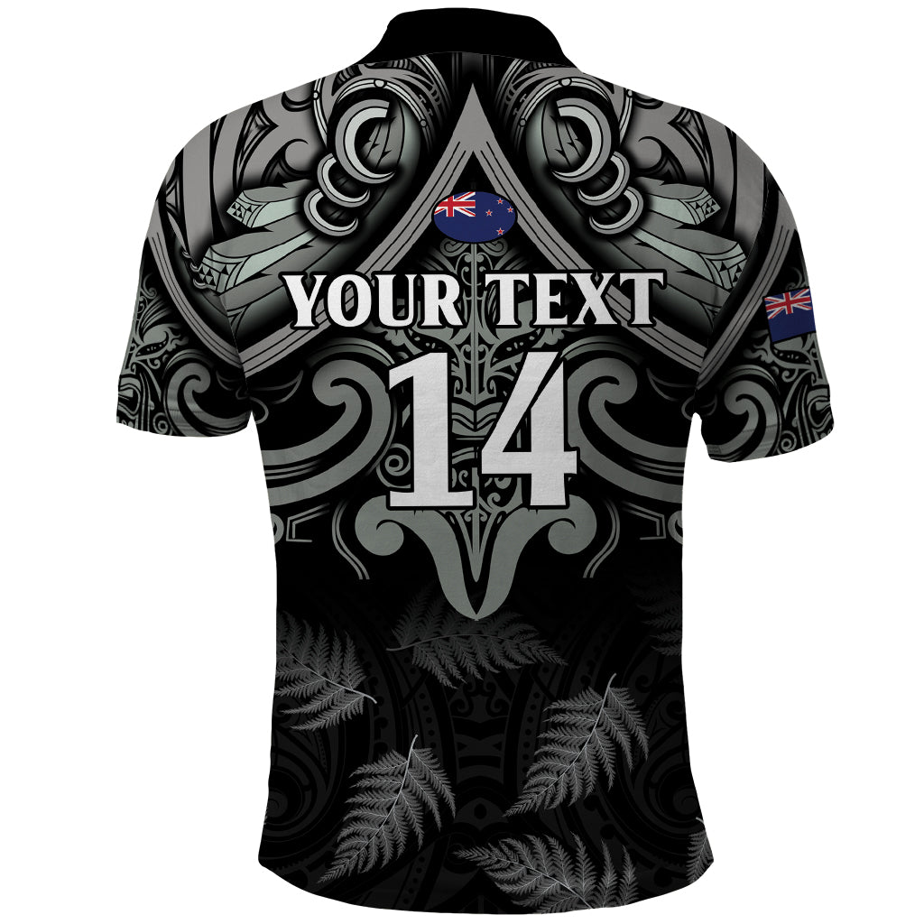 Custom New Zealand Silver Fern Rugby Polo Shirt All Black Since 1892 Aotearoa Moko Maori