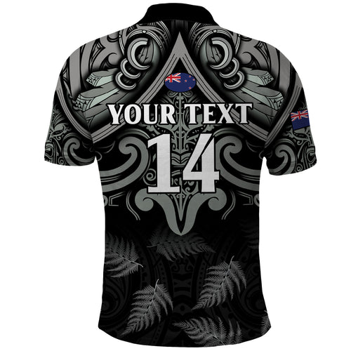 Custom New Zealand Silver Fern Rugby Polo Shirt All Black Since 1892 Aotearoa Moko Maori