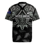 Custom New Zealand Silver Fern Rugby Rugby Jersey All Black Since 1892 Aotearoa Moko Maori
