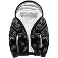 Custom New Zealand Silver Fern Rugby Sherpa Hoodie All Black Since 1892 Aotearoa Moko Maori
