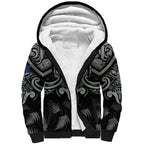 Custom New Zealand Silver Fern Rugby Sherpa Hoodie All Black Since 1892 Aotearoa Moko Maori