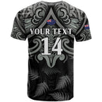 Custom New Zealand Silver Fern Rugby T Shirt All Black Since 1892 Aotearoa Moko Maori