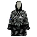 Custom New Zealand Silver Fern Rugby Wearable Blanket Hoodie All Black Since 1892 Aotearoa Moko Maori