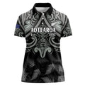 Custom New Zealand Silver Fern Rugby Women Polo Shirt All Black Since 1892 Aotearoa Moko Maori