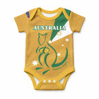 Custom Australia Rugby Baby Onesie Wallabies Grunge Style