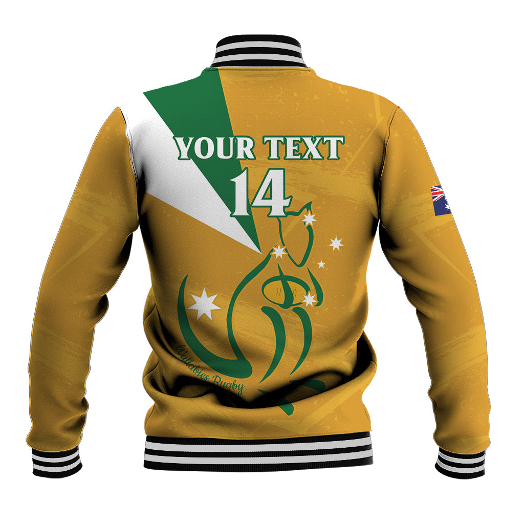 Custom Australia Rugby Baseball Jacket 2024 Wallabies Grunge Style