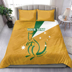 Custom Australia Rugby Bedding Set 2024 Wallabies Grunge Style