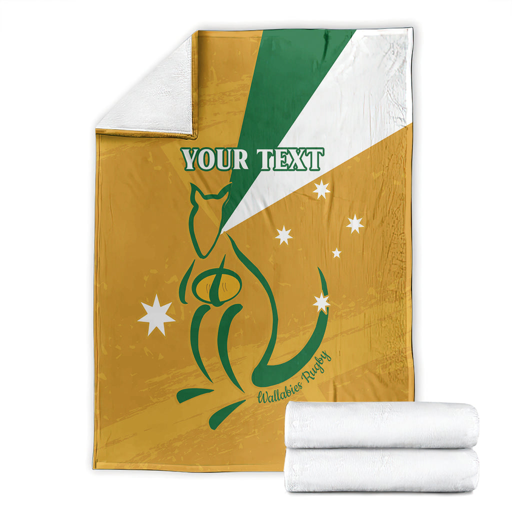 Custom Australia Rugby Blanket 2024 Wallabies Grunge Style