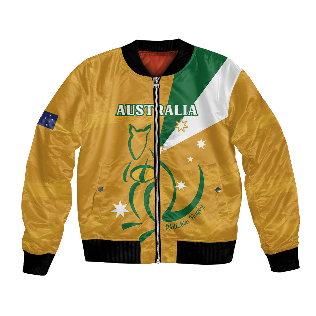Custom Australia Rugby Bomber Jacket 2024 Wallabies Grunge Style