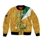 Custom Australia Rugby Bomber Jacket 2024 Wallabies Grunge Style