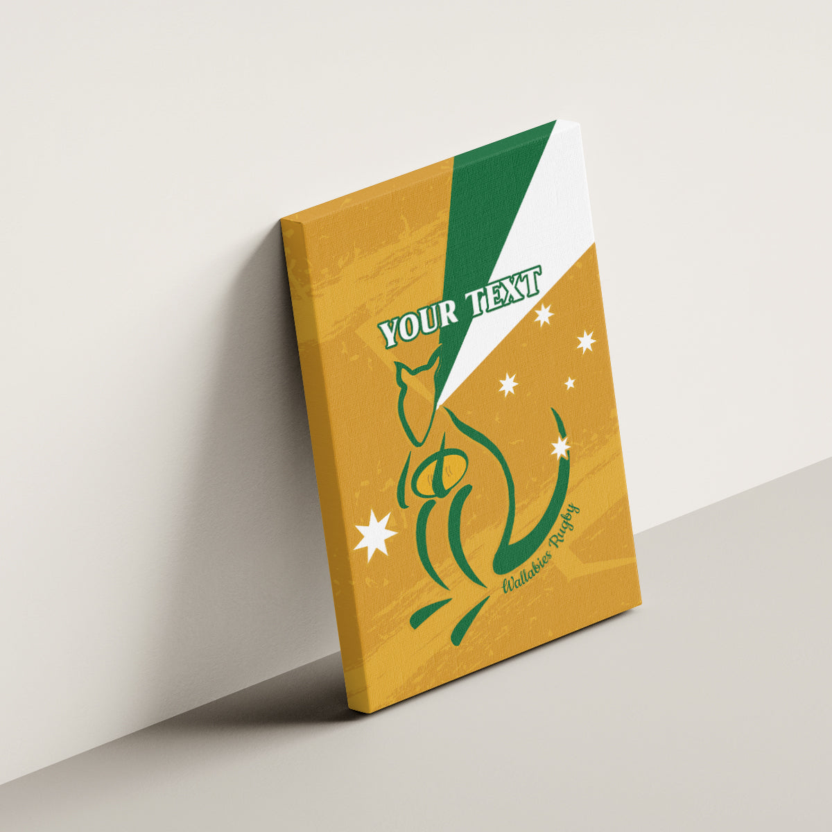 Custom Australia Rugby Canvas Wall Art 2024 Wallabies Grunge Style
