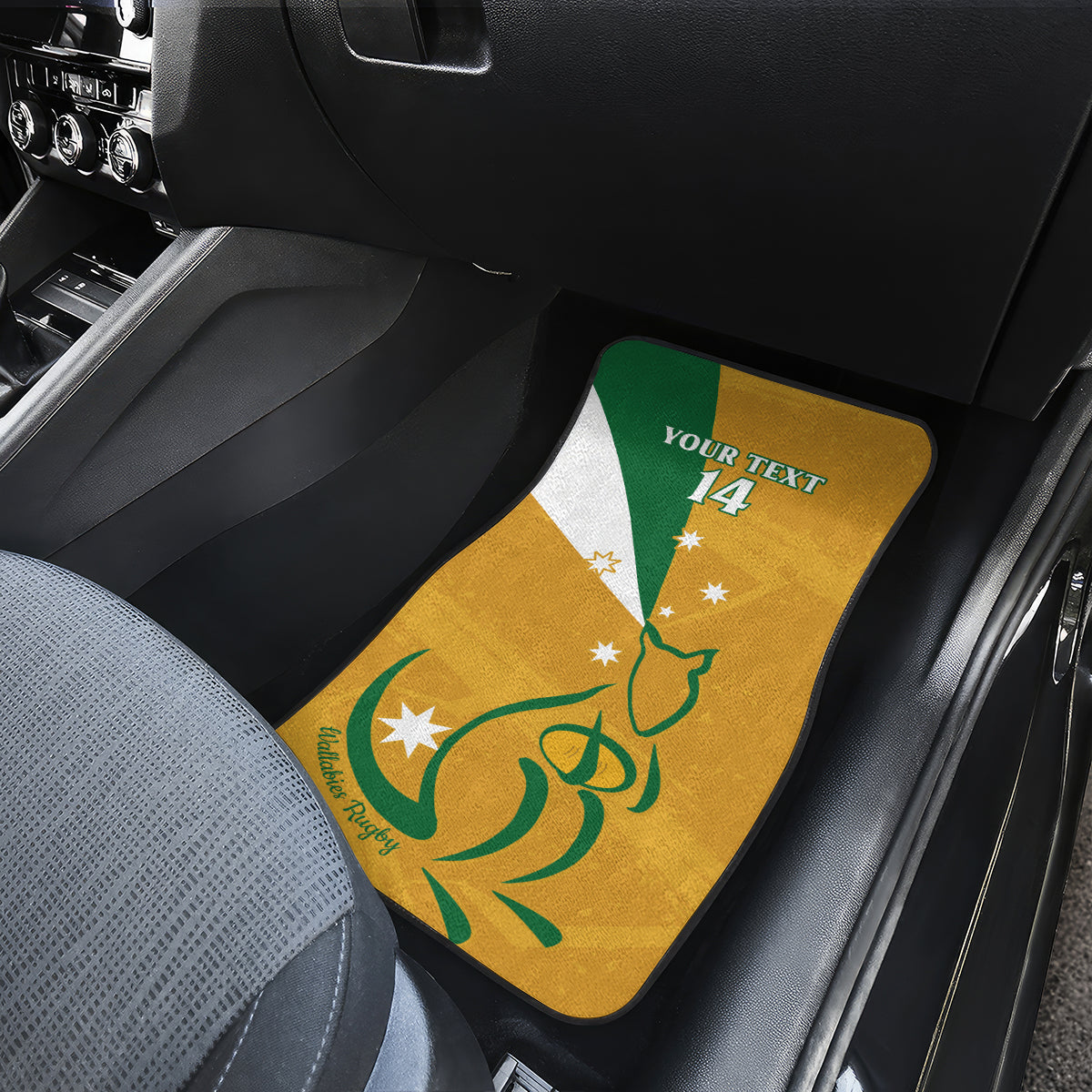 Custom Australia Rugby Car Mats 2024 Wallabies Grunge Style