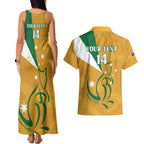 Custom Australia Rugby Couples Matching Tank Maxi Dress and Hawaiian Shirt 2024 Wallabies Grunge Style