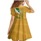 Custom Australia Rugby Family Matching Mermaid Dress and Hawaiian Shirt 2024 Wallabies Grunge Style