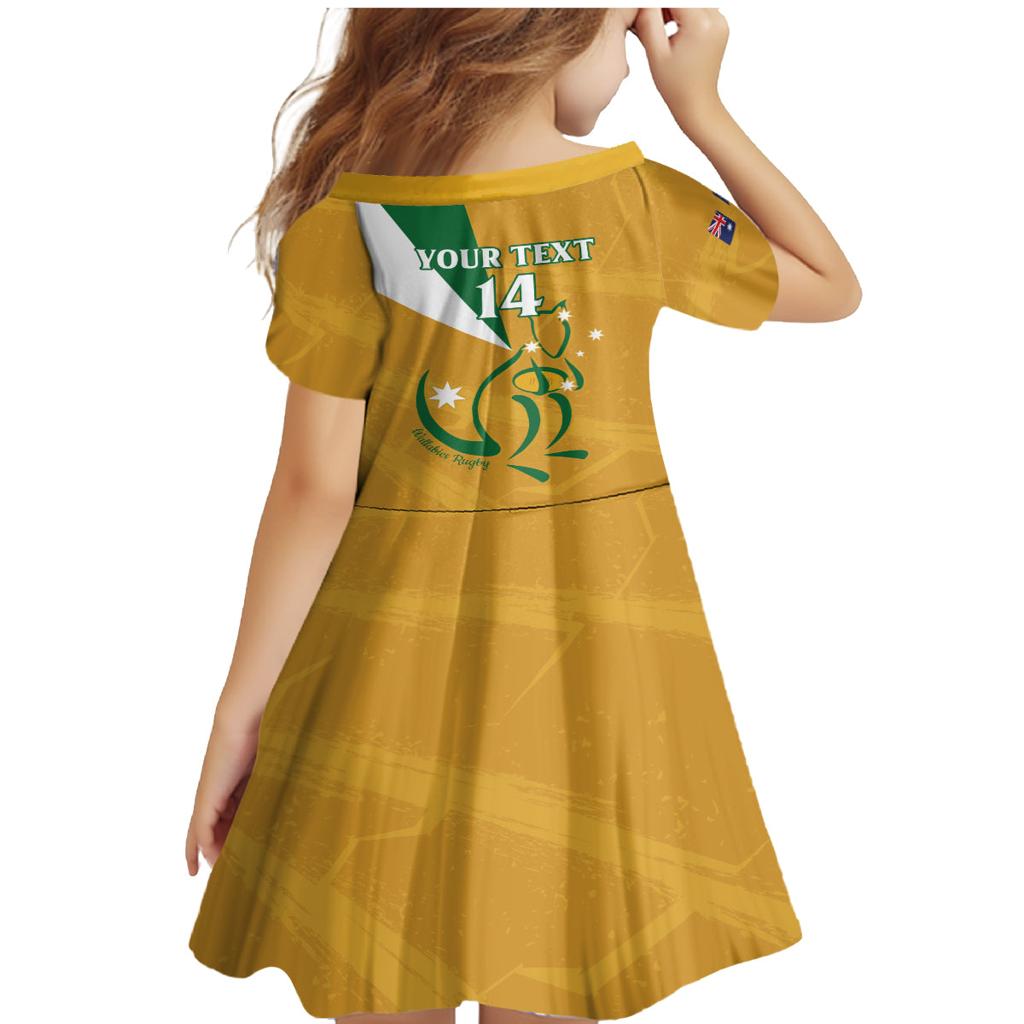 Custom Australia Rugby Family Matching Mermaid Dress and Hawaiian Shirt 2024 Wallabies Grunge Style